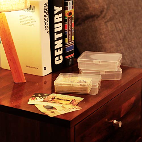 12 Pack Clear Plastic Beads Storage Containers Box with Hinged Lid for Beads and More (4.45 x 3.3 x 1.18 Inch)