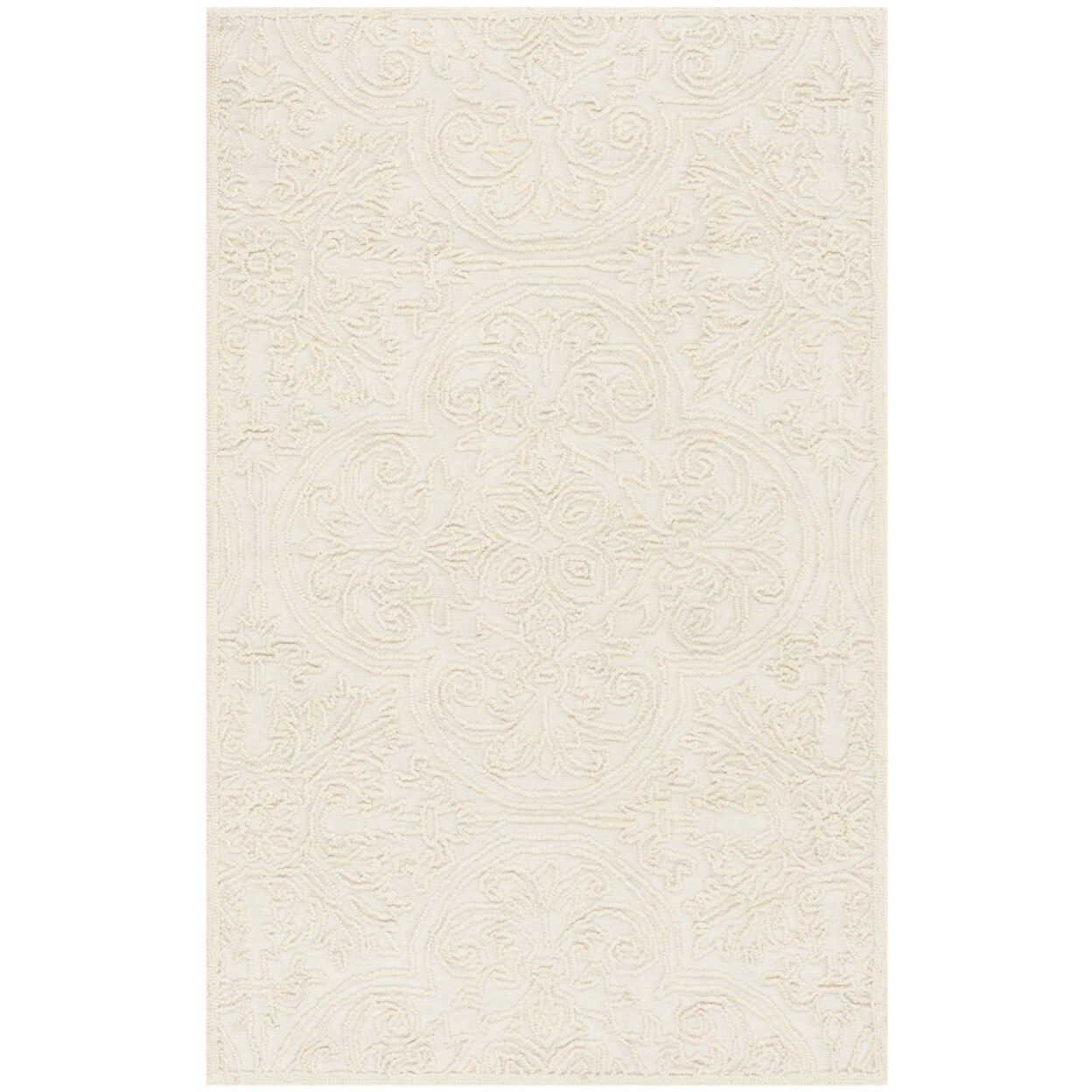 Safavieh Trace Collection Trc101C Handmade Ivory Rug Hand Tufted Area Rug