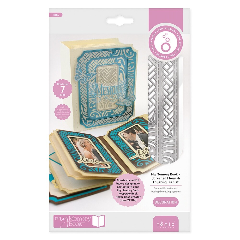 Tonic Studios My Memory Book Layering Die Set-Screen Flourish
