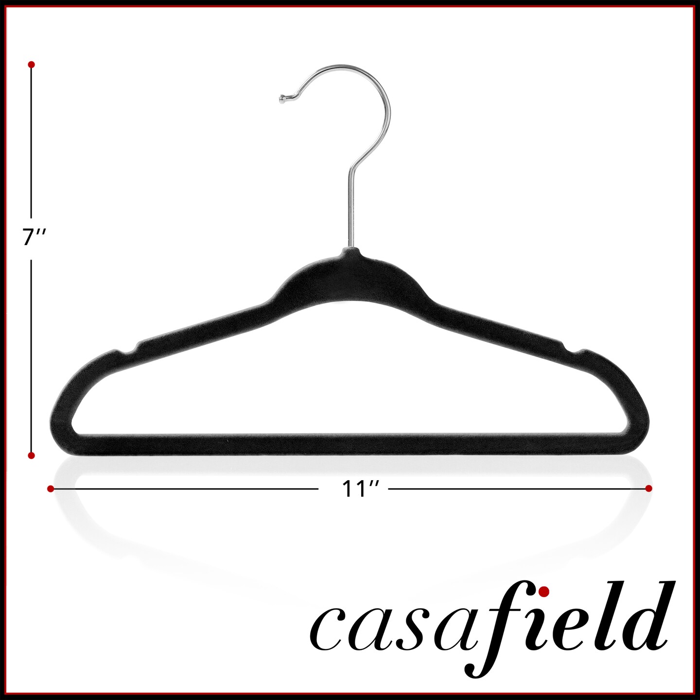Casafield 50 Velvet Baby Hangers - 11&#x22; Size for Infant &#x26; Toddler Clothes