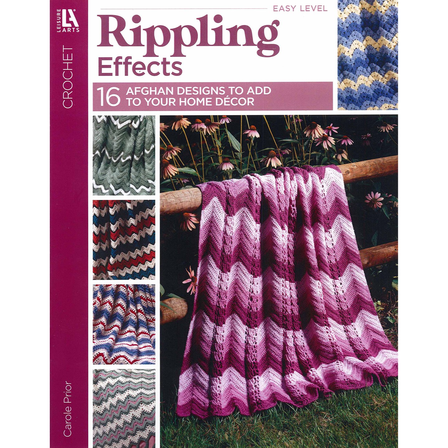 Leisure Arts Rippling Effects crochet pattern book- crochet book includes 16 Ripple Afghan patterns, crochet books perfect for beginners and relaxing for the experienced.
