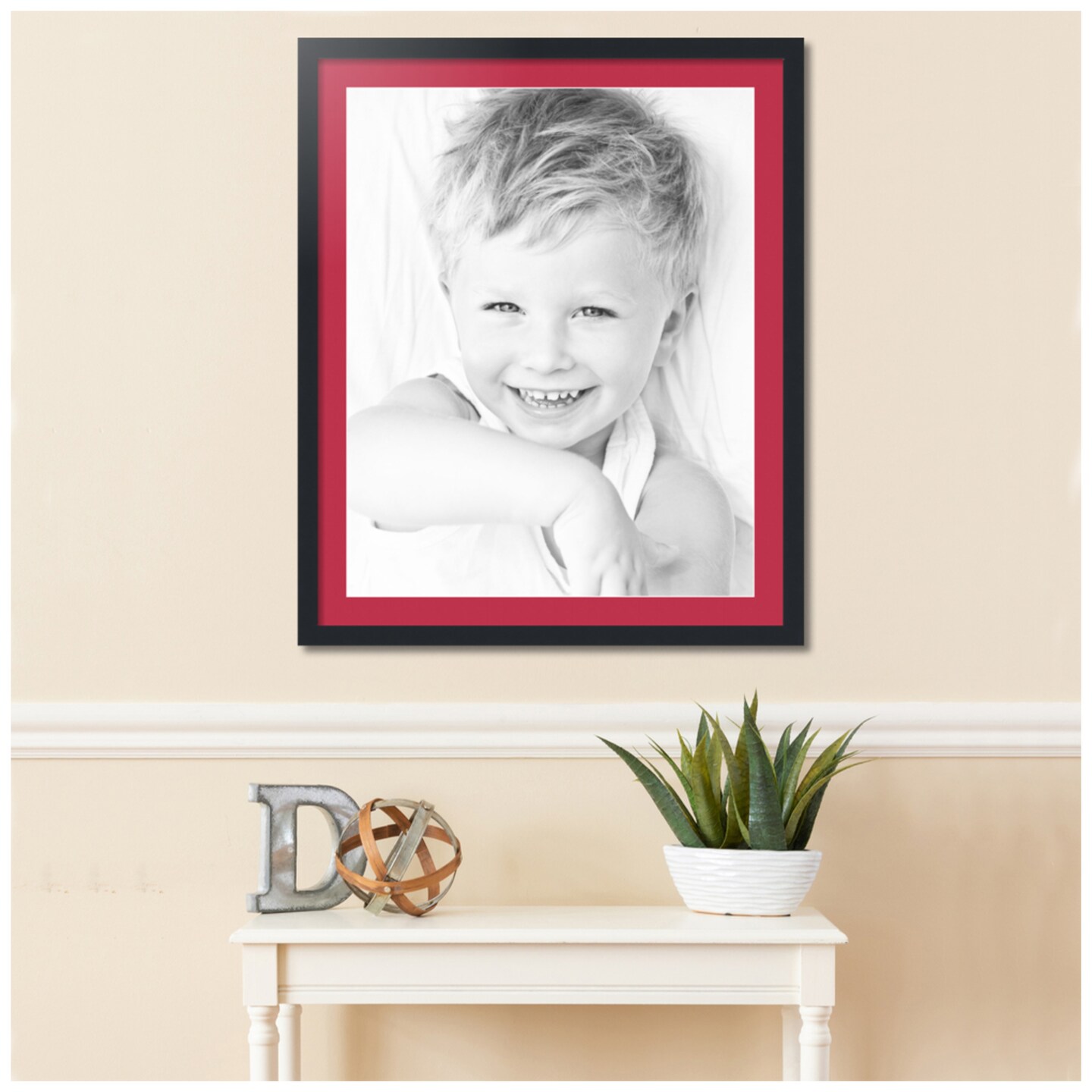ArtToFrames 28x34&#x22; Matted Picture Frame with 24x30&#x22; Single Mat Photo Opening Framed in 1.25&#x22; Black and 2&#x22; Mat (FWM-3926-28x34)