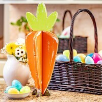 17 in. Unfinished Wooden Slotted Standing Carrot