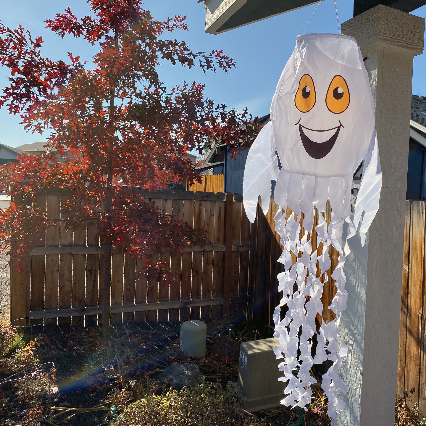 In the Breeze Spook the Ghost 3D Windsock - Hanging Halloween Decoration - Outdoor Holiday Decor
