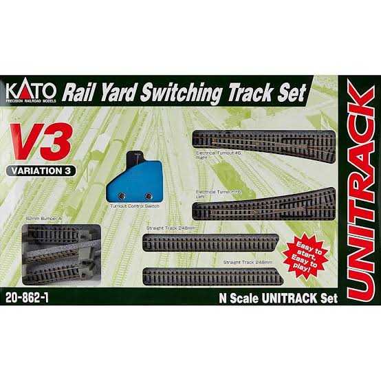 Kato N-Scale Kato USA Model Train Products V3 UNITRACK Rail Yard Switching Set Train Track