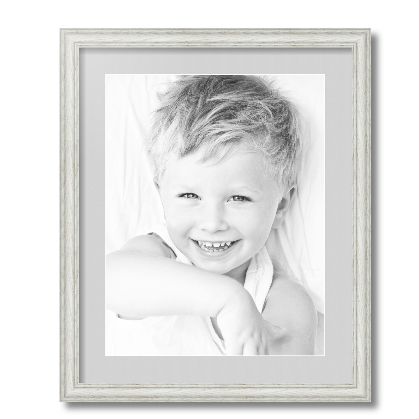 ArtToFrames 18x22" Matted Picture Frame with 14x18" Single Mat Photo Opening Framed in 1.25" White and 2" Mat (FWM-4098-18x22)