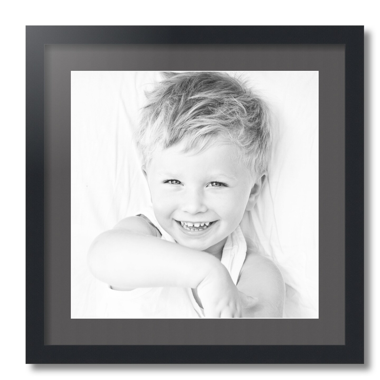 ArtToFrames 20x20" Matted Picture Frame with 16x16" Single Mat Photo Opening Framed in 1.25" Black and 2" Mat (FWM-3926-20x20)