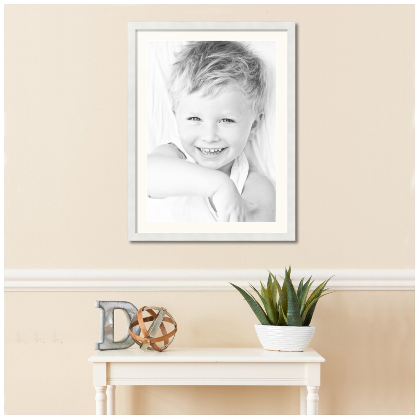 ArtToFrames 24x32" Matted Picture Frame with 20x28" Single Mat Photo Opening Framed in 1.25" White and 2" Mat (FWM-3966-24x32)