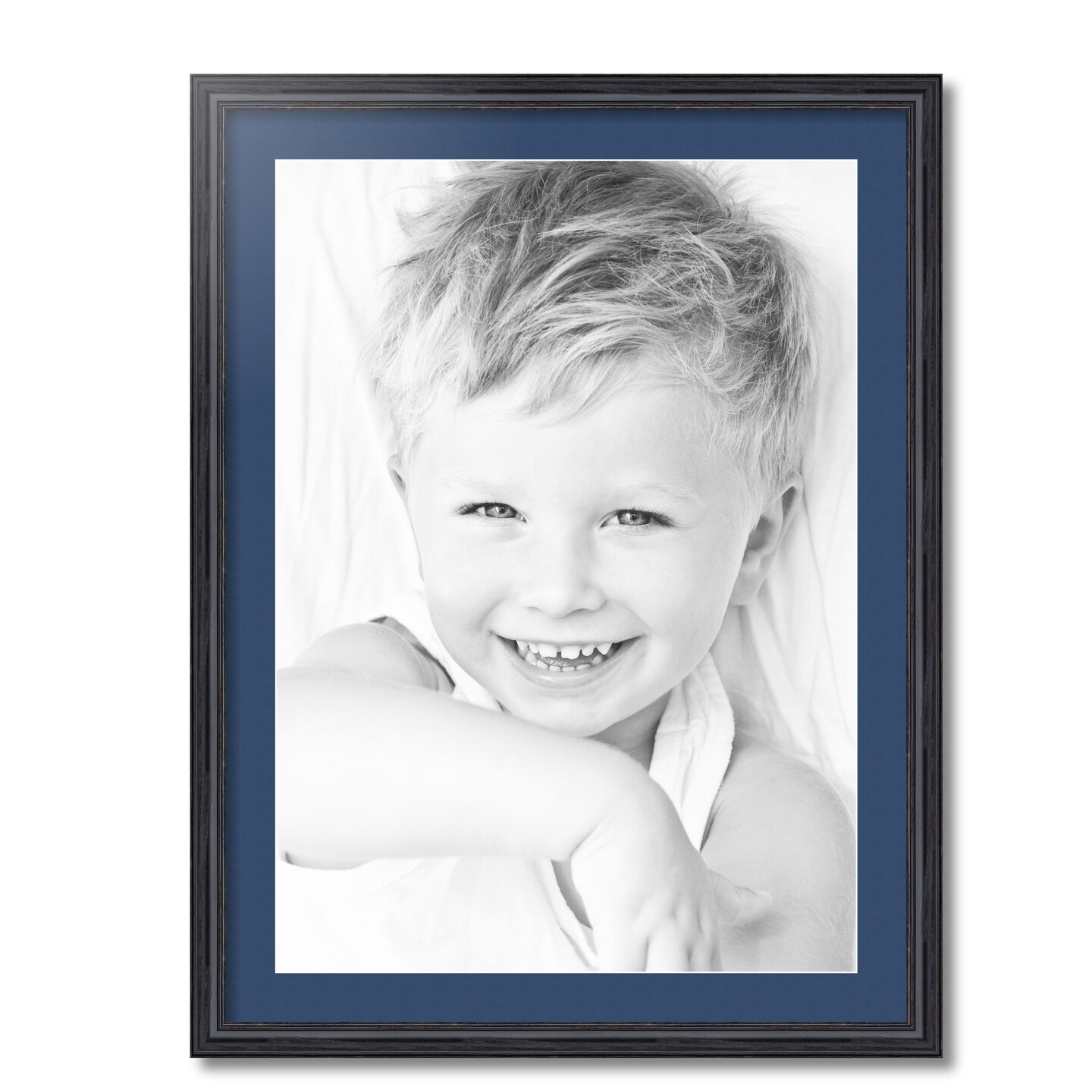 ArtToFrames 24x32&#x22; Matted Picture Frame with 20x28&#x22; Single Mat Photo Opening Framed in 1.25&#x22; Black and 2&#x22; Mat (FWM-4083-24x32)