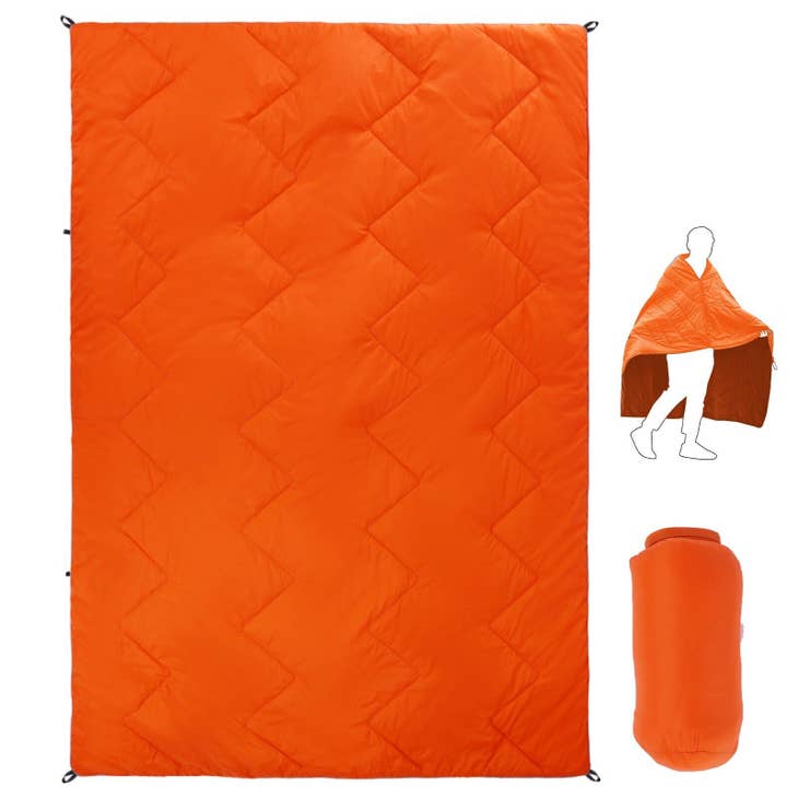 Outdoor Water-proof Picnic Blanket//Orange