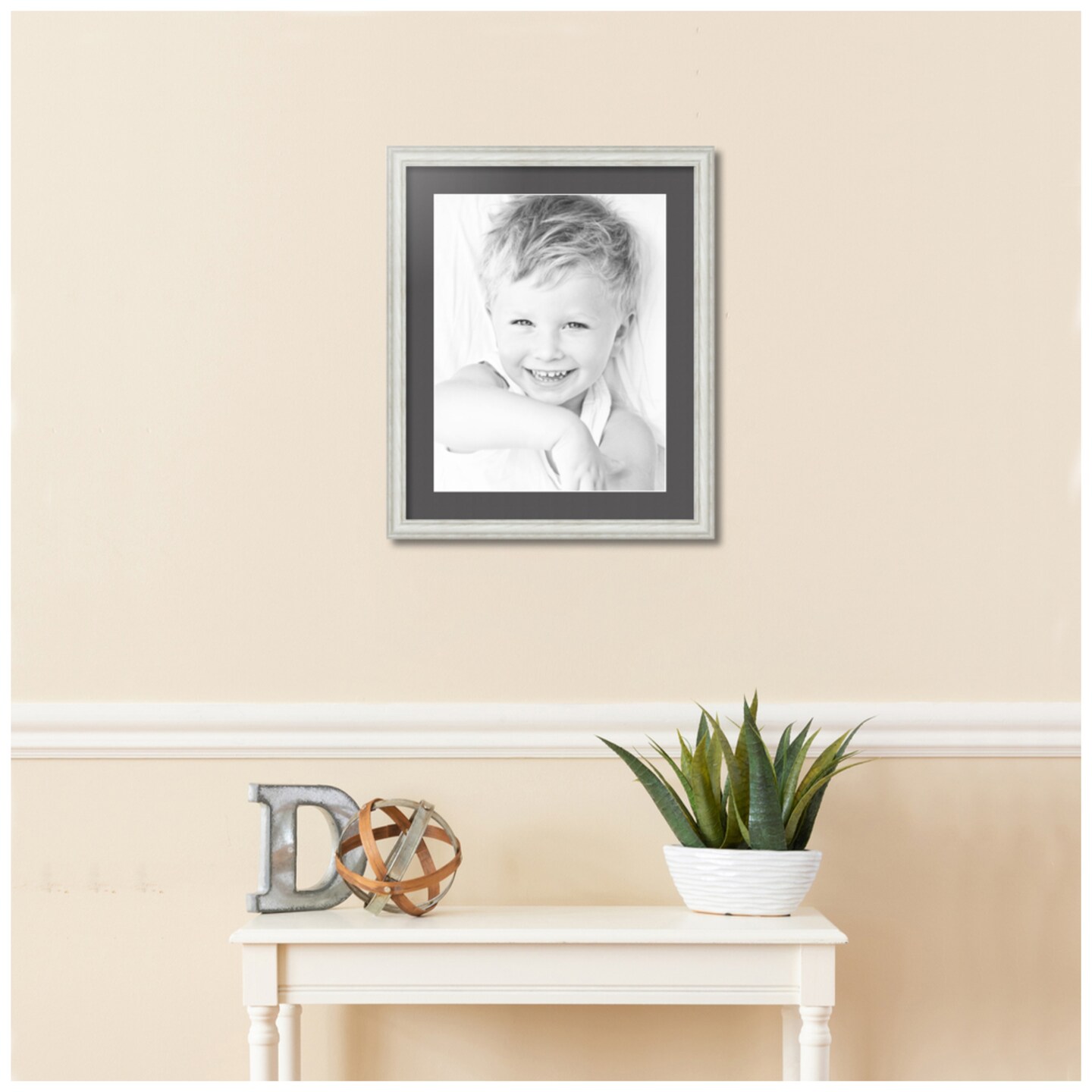 ArtToFrames 18x22" Matted Picture Frame with 14x18" Single Mat Photo Opening Framed in 1.25" White and 2" Mat (FWM-4098-18x22)