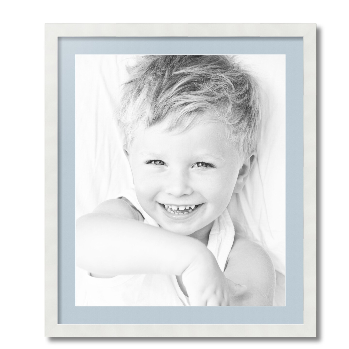 ArtToFrames 24x28&#x22; Matted Picture Frame with 20x24&#x22; Single Mat Photo Opening Framed in 1.25&#x22; White and 2&#x22; Mat (FWM-3966-24x28)