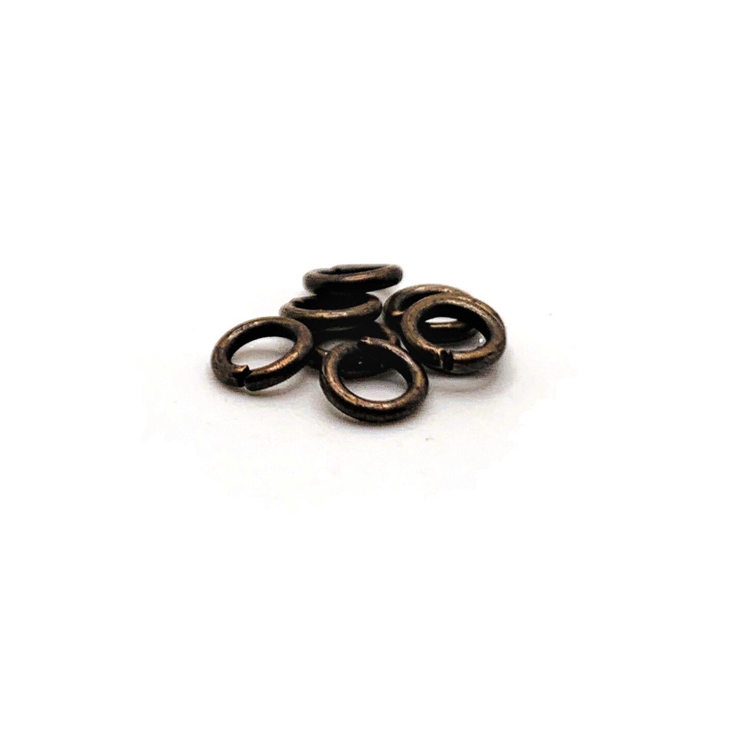 100, 500 or 1,000 Pieces: 5 mm Antiqued Copper Open Jump Rings, 18g