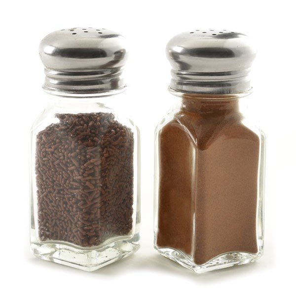 Norpro 3oz Classic Clear Glass Salt &#x26; Pepper Shaker with Stainless Steel Cap