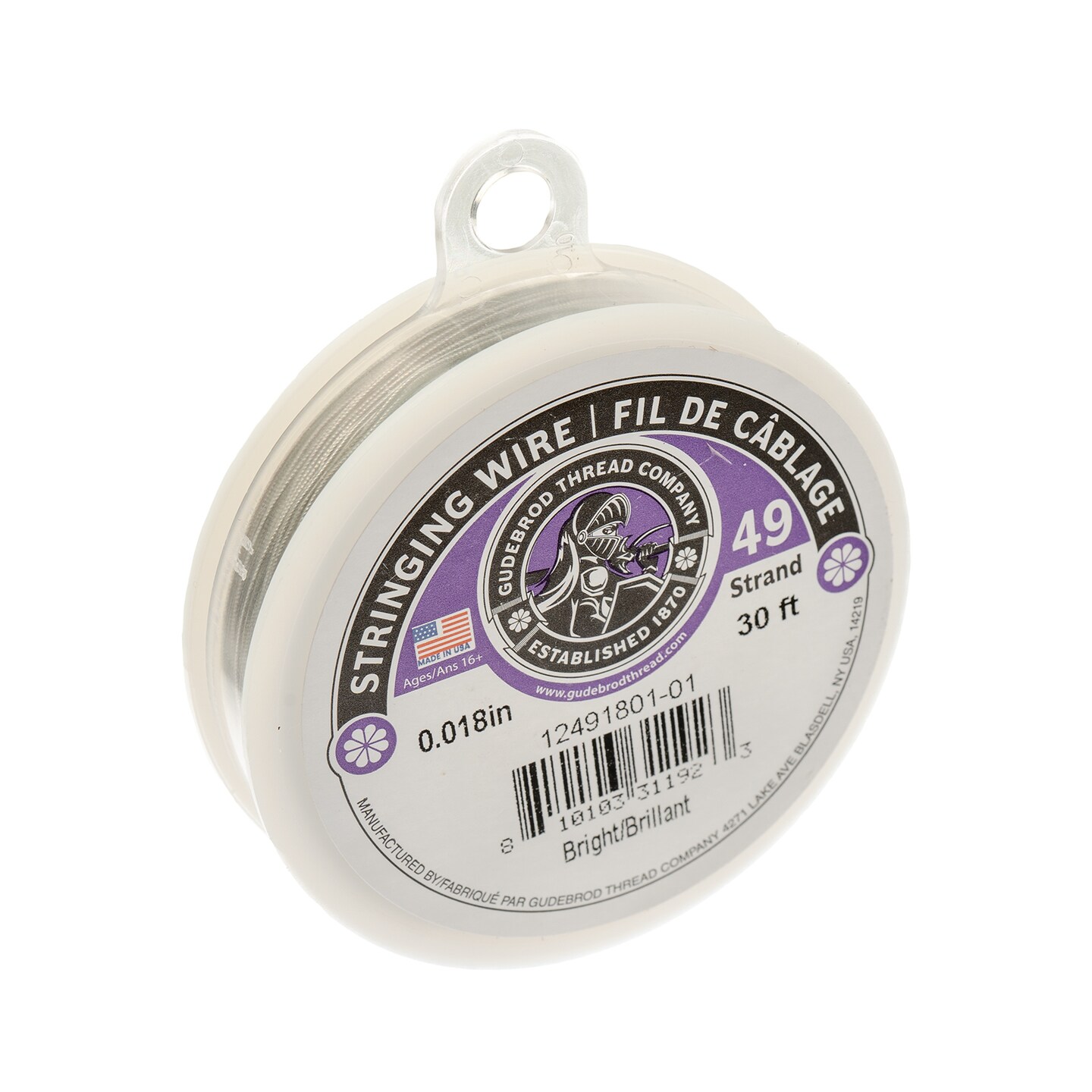 Gudebrod 49-Strand Stainless Steel Jewelry Wire | Made in USA