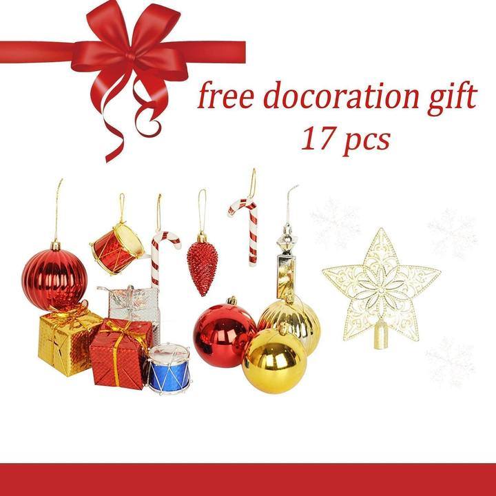 Bosonshop 7 Ft High Christmas Tree 1000 Tips Decorate Pine Tree With Metal Legs White; With Decorations