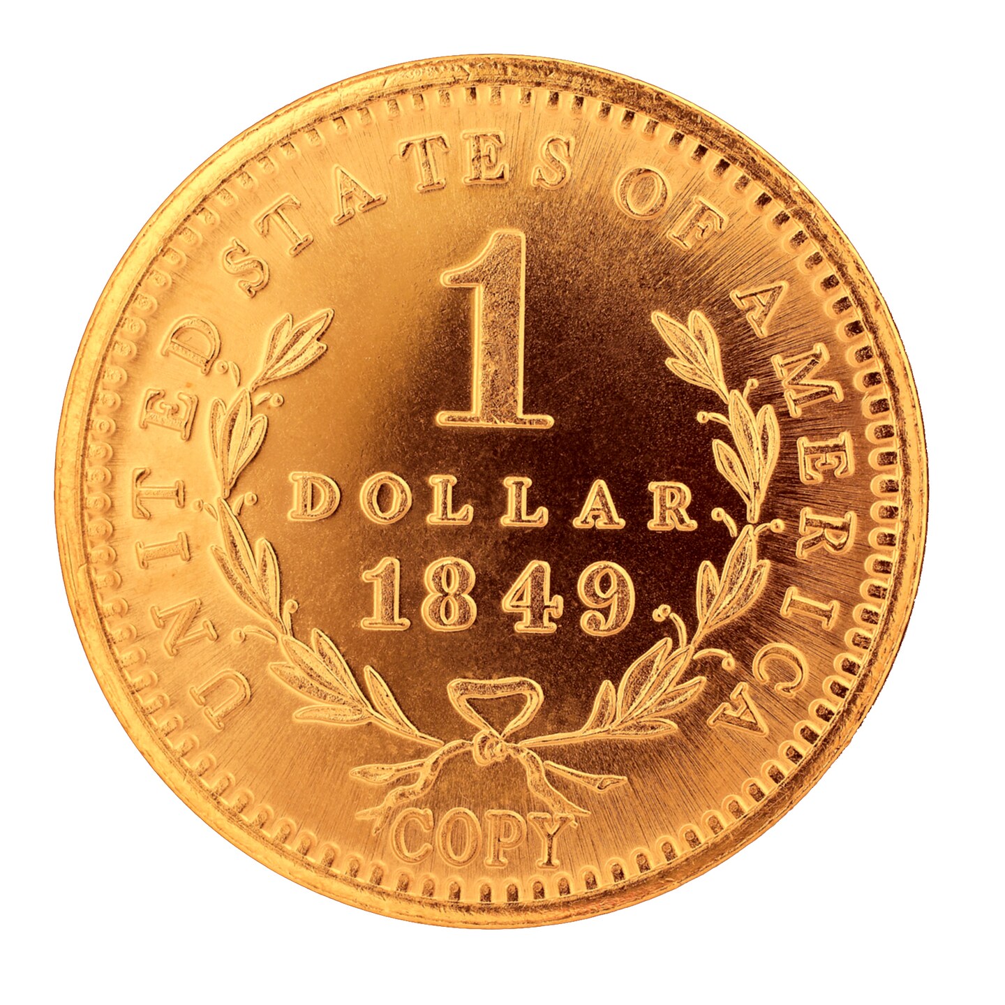 Tribute to America&#x27;s Most Beautiful Coins - Liberty Head Gold $1 1849-1854 Replica Coin