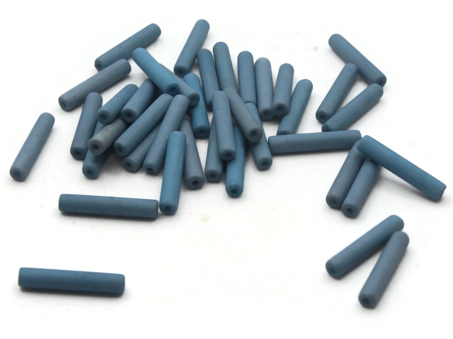 40 21mm Sky Blue Vintage Plastic Tube Beads | Michaels