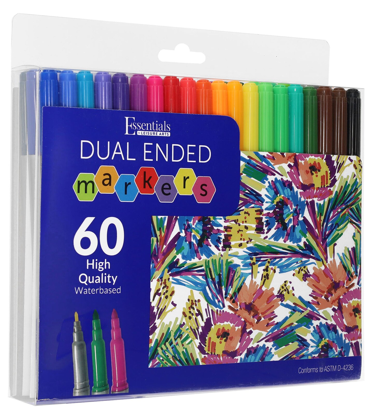 Essentials By Leisure Arts Arts Double Ended Marker Set 60pc