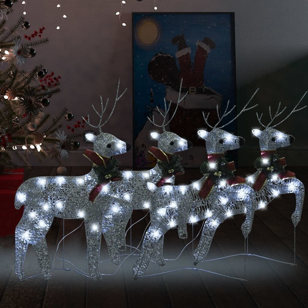 4 pcs Christmas Reindeers with 80 LEDs