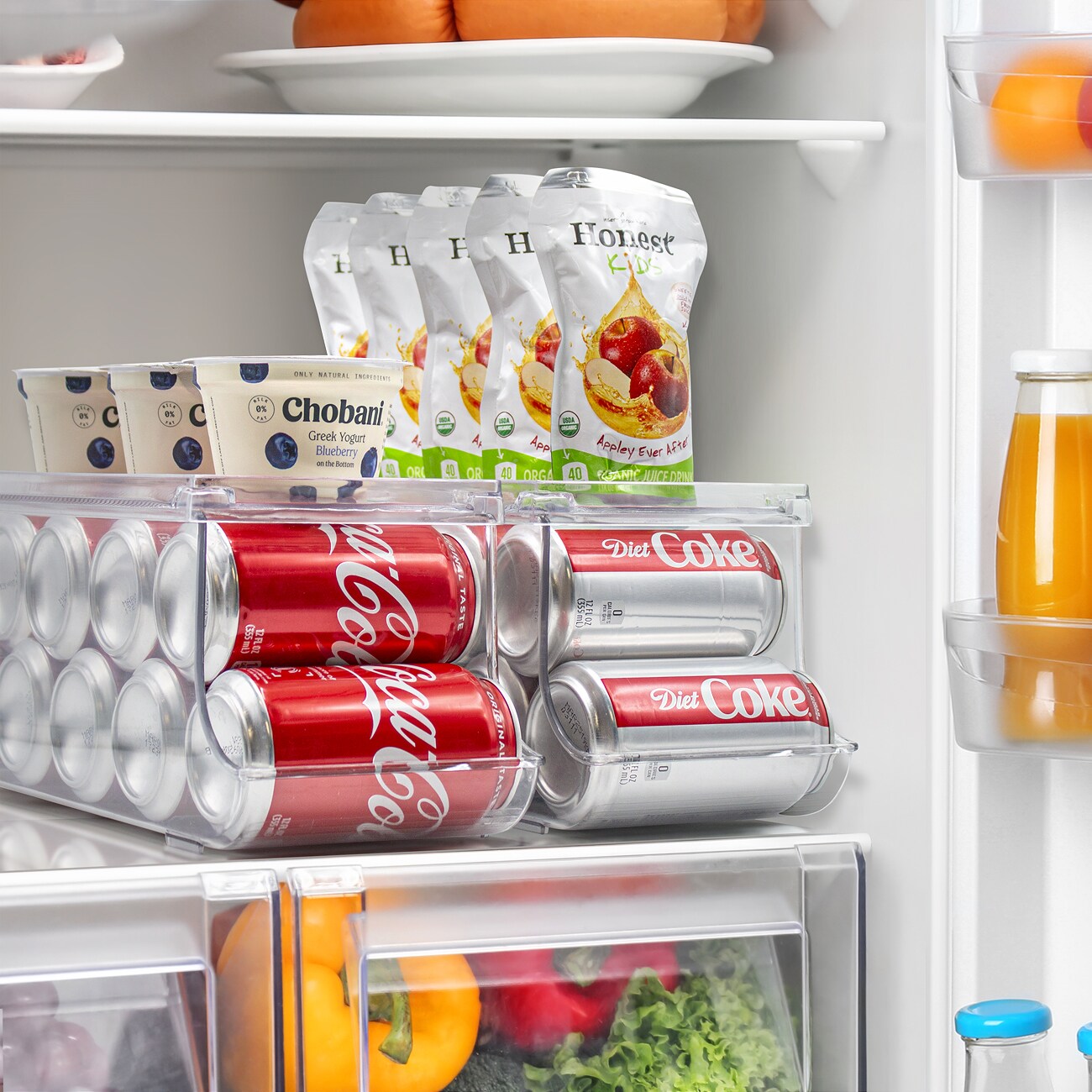 Sorbus Soda Can Organizer for Refrigerator - Stackable with Lid, Holds 9 Cans, BPA-Free - Fridge Organizers and Storage, Soda Can Dispenser for Refrigerator, Drink Organizer for Fridge (1 Pack)