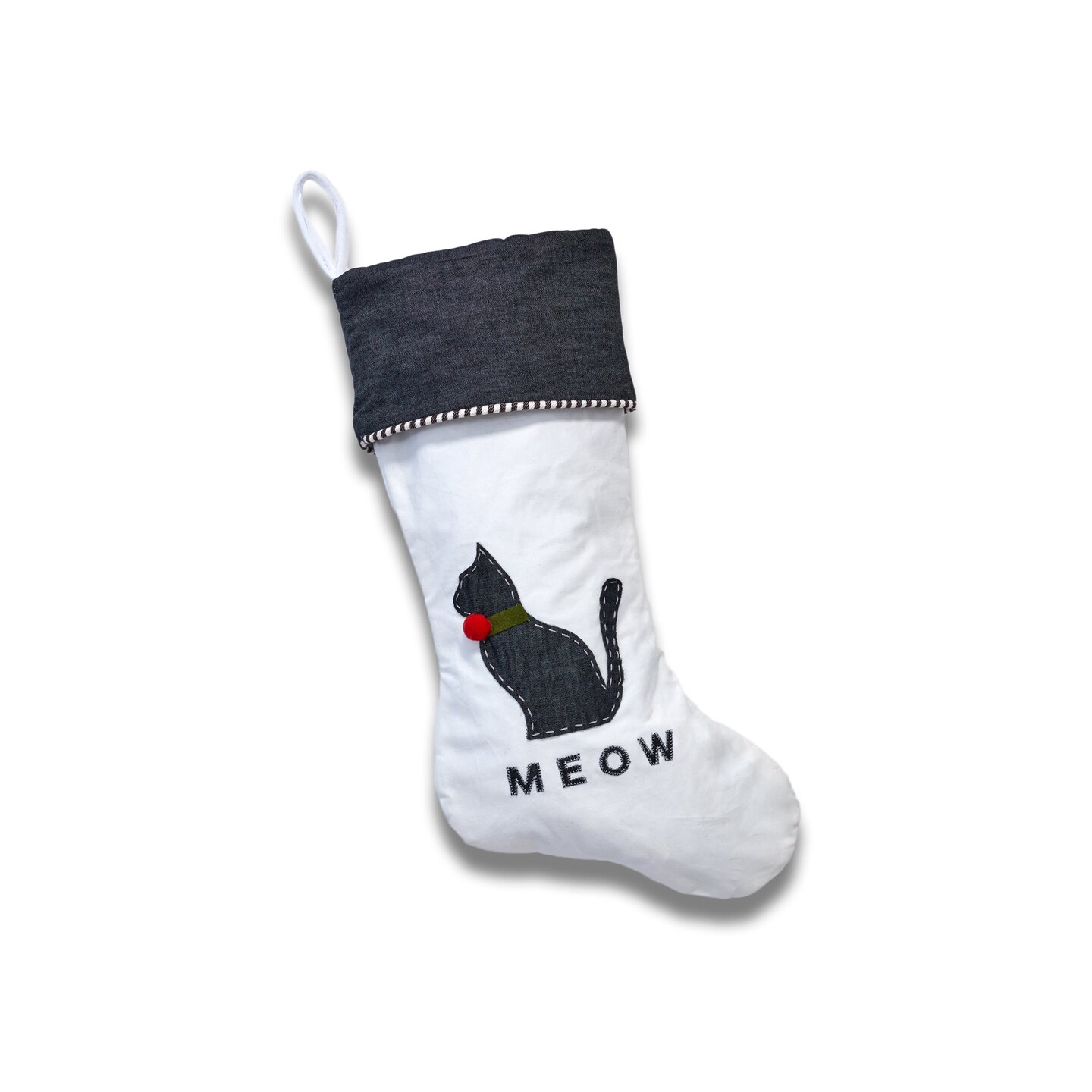 Our &#x27;Meow&#x27; Stocking With Christmas Collar