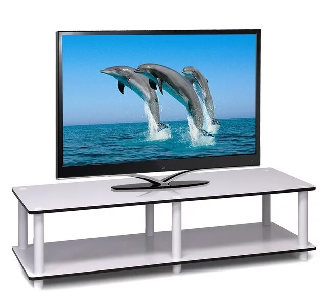 Simply No - Tools Low-Rise Broad TV Stand or Entertainment Centre, Black &#x26; Brown