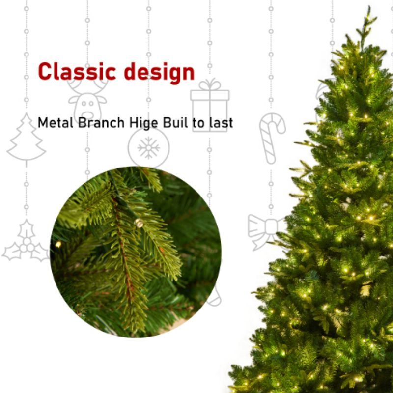 6 -foot artificial Christmas tree with  no light, no light hinged cloud fir PVC/PE Christmas tree, suitable for indoor and outdoor