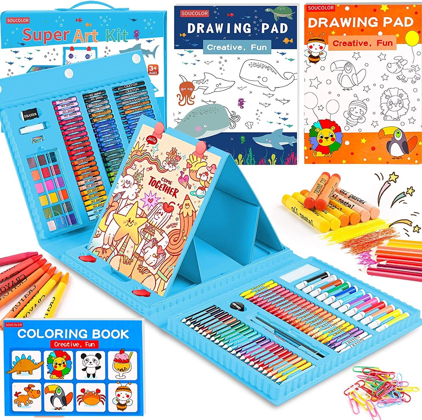 School Art Supplies for Teenages - Painting and Drawing Kit for Girls Boys  Stuff 10-12 years old- Art Set Coloring Set Sketch Pad Easel Oil Pastels
