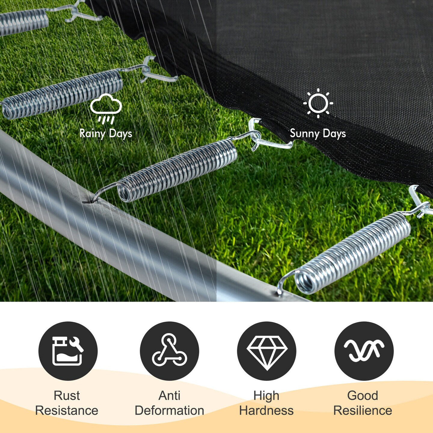 Rustproof Galvanized Steel Replacement Trampoline Elasticity Springs