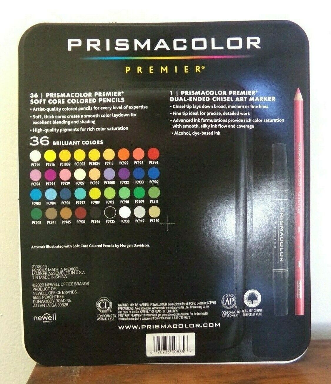 Prismacolor Soft Core Colored Pencil 36pcs plus 1pc Dual Tip Marker