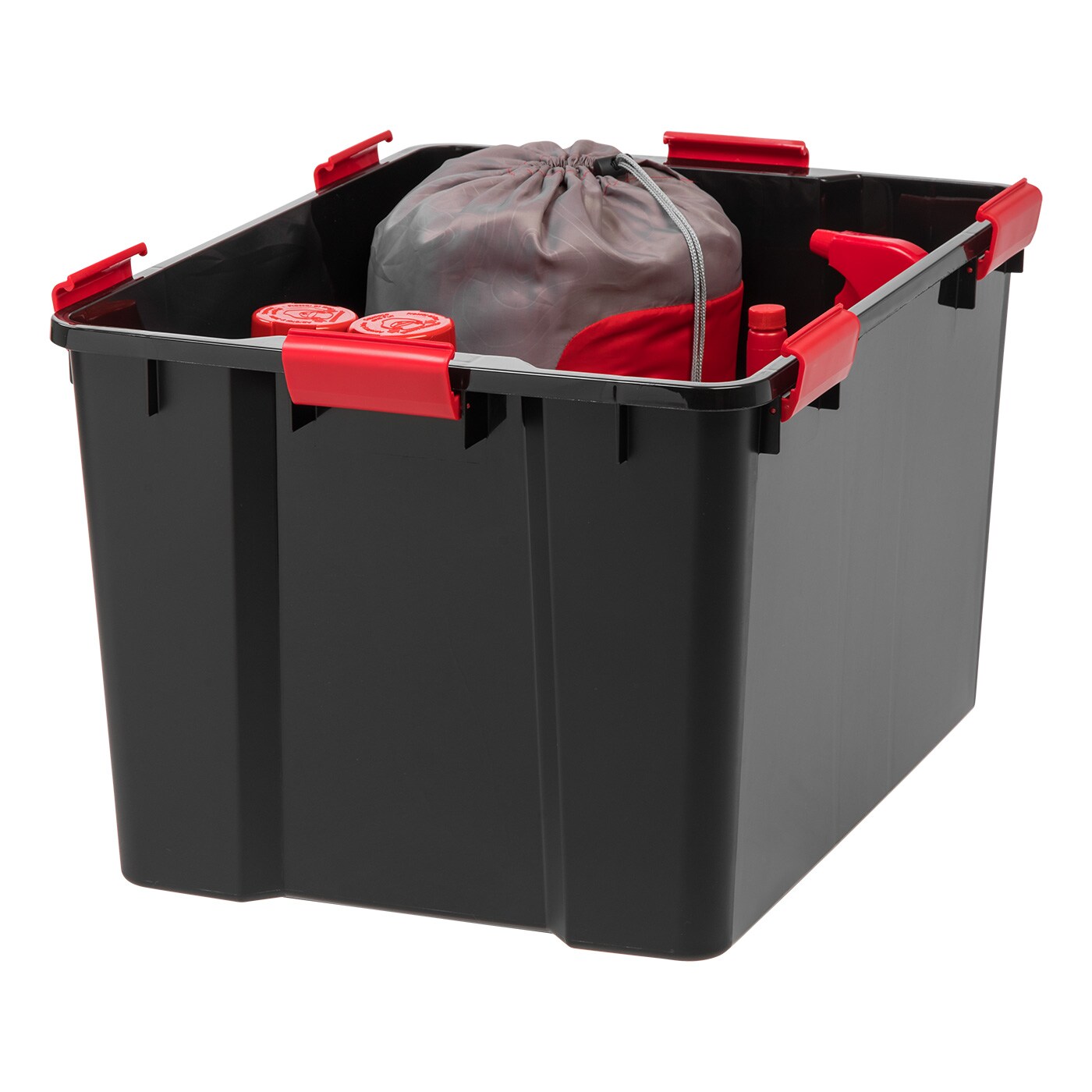 IRIS 4 Pack 74 Quart WeatherPro&#x2122; Plastic Storage Bin Tote Organizing Container with Durable Lid and Seal and Secure Latching Buckles