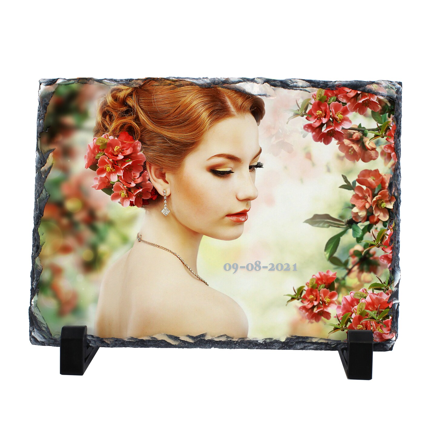 SubliSLATE Sublimation Slate Blank, Rectangle. Includes Black Display Feet for Photo Quality Sublimation Printing