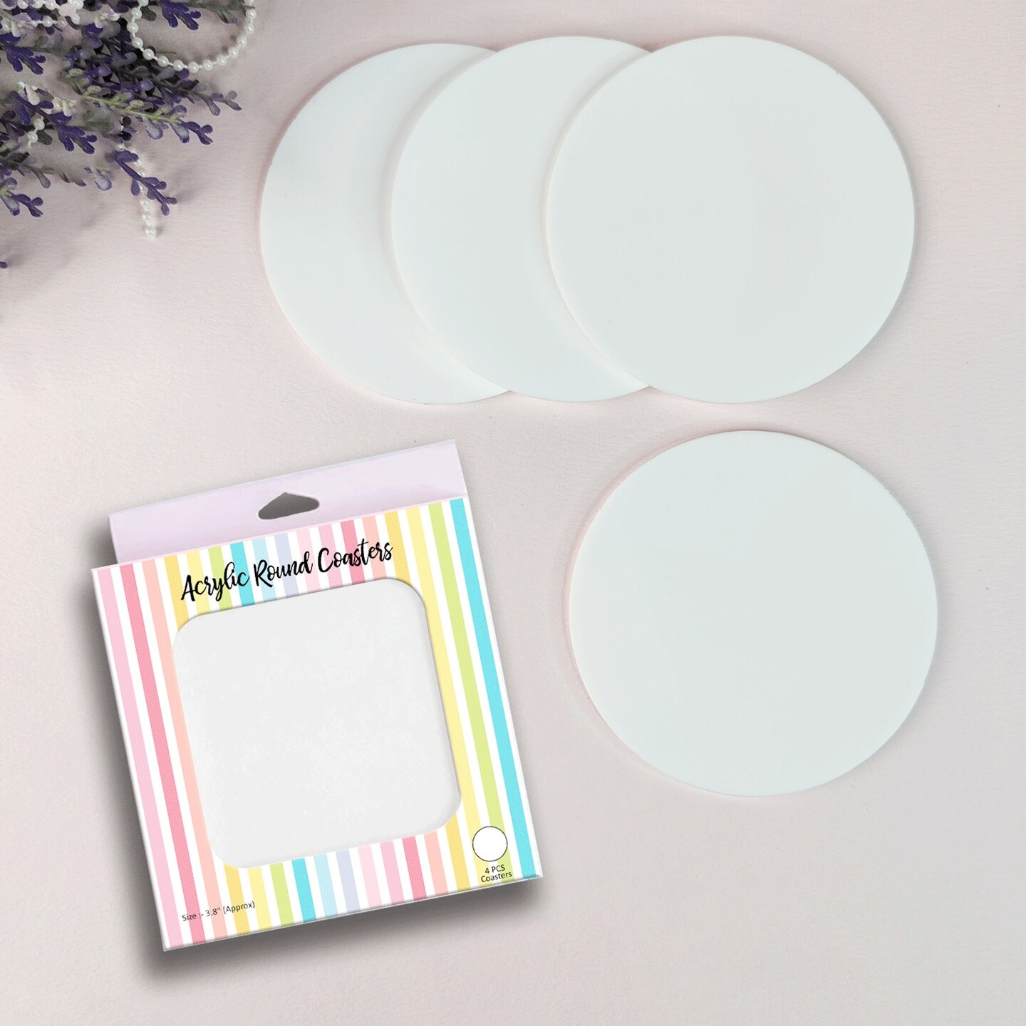 Dress My Craft Acrylic Coasters-Round