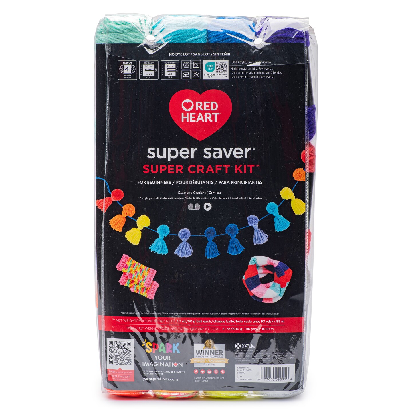 Red Heart Super Craft Kit-Brights