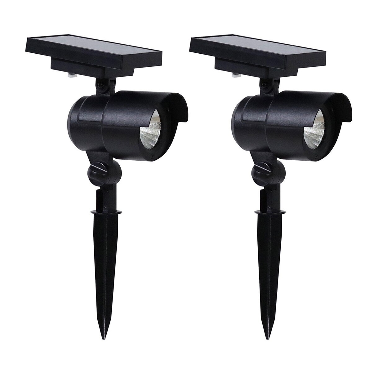 Member's Mark Members Mark 2 Piece Led Solar Spot Lights - Matte Black 