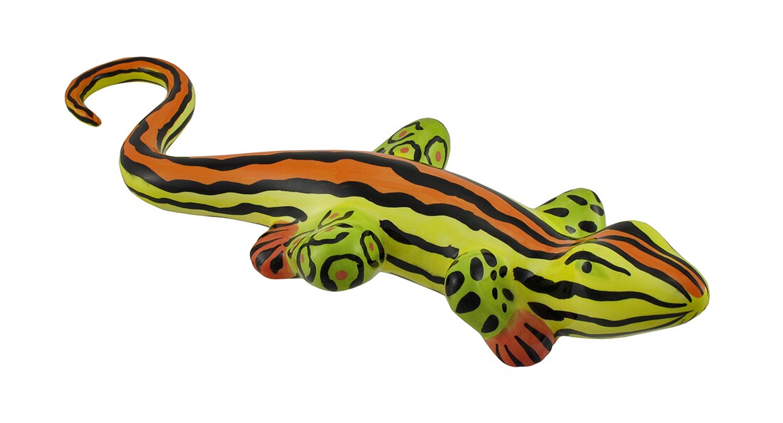 Erich Emmenegger Vibrant Ceramic Lizard Figurine