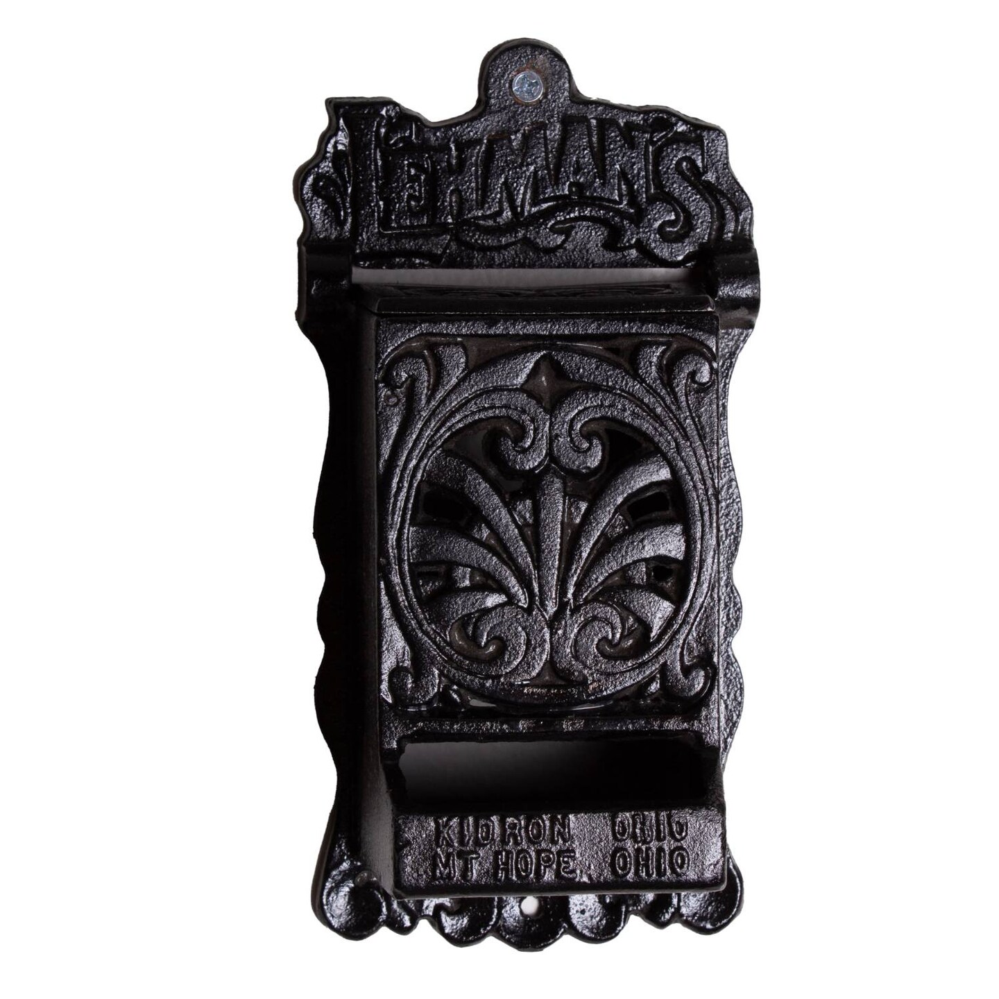 Lehman&#x27;s Wall Mounted Matchbox Holder, Cast Iron, Vintage Style, Handy Dispenser for Kitchen Match Sticks