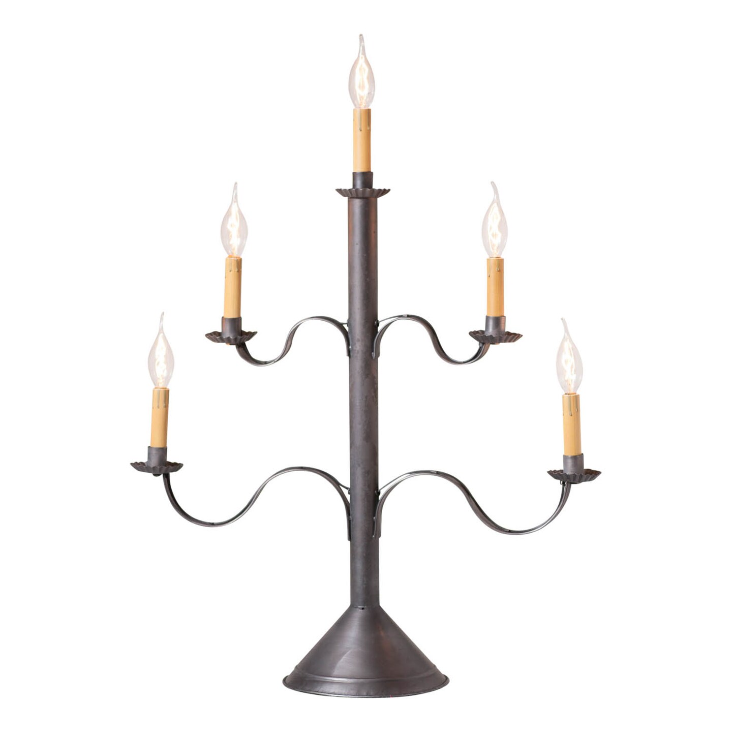 Irvin&#x27;s Country Tinware Pyramid Accent Light in Antique Tin