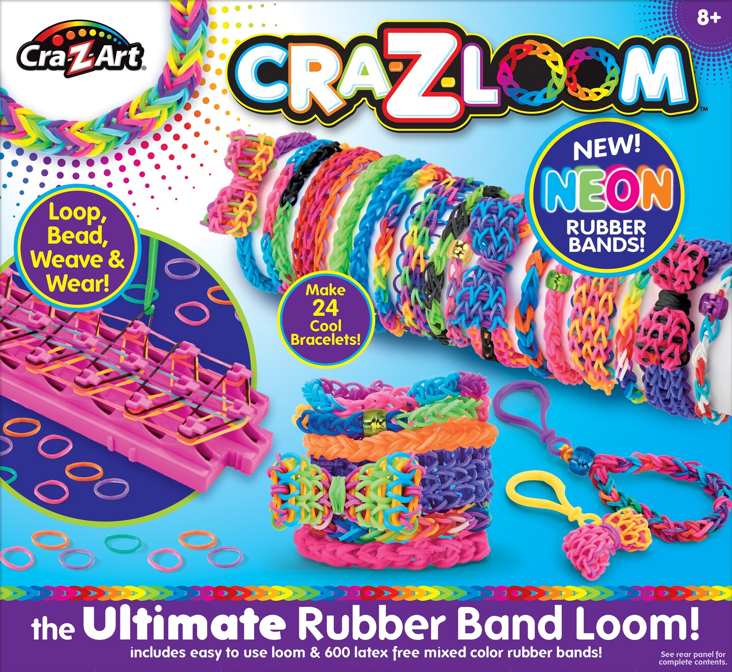 Cra-Z-Art Cra-Z-Loom Rubber Band Loom Kit-Unicorn And Neon Assortment