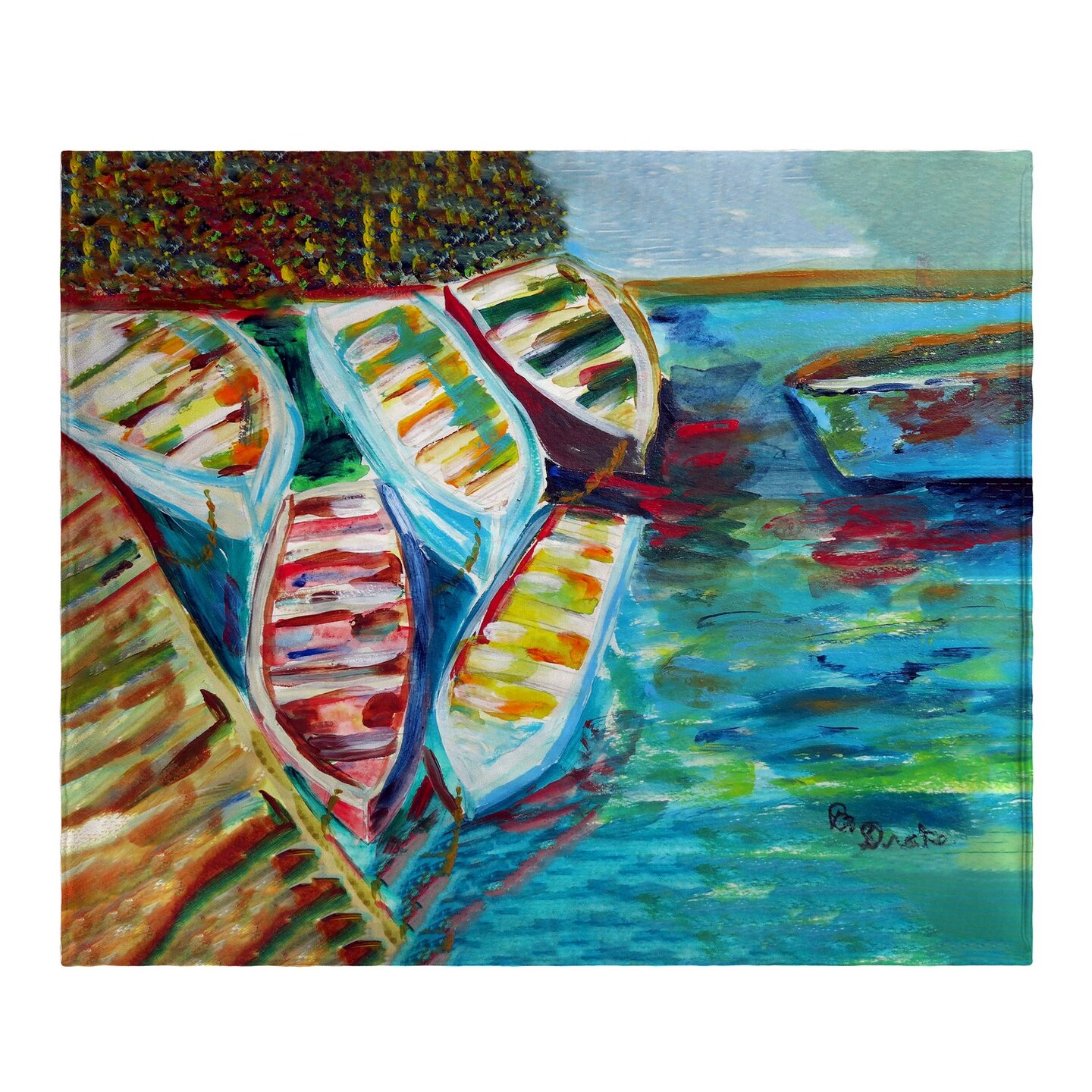Betsy Drake Six Rowboats Throw