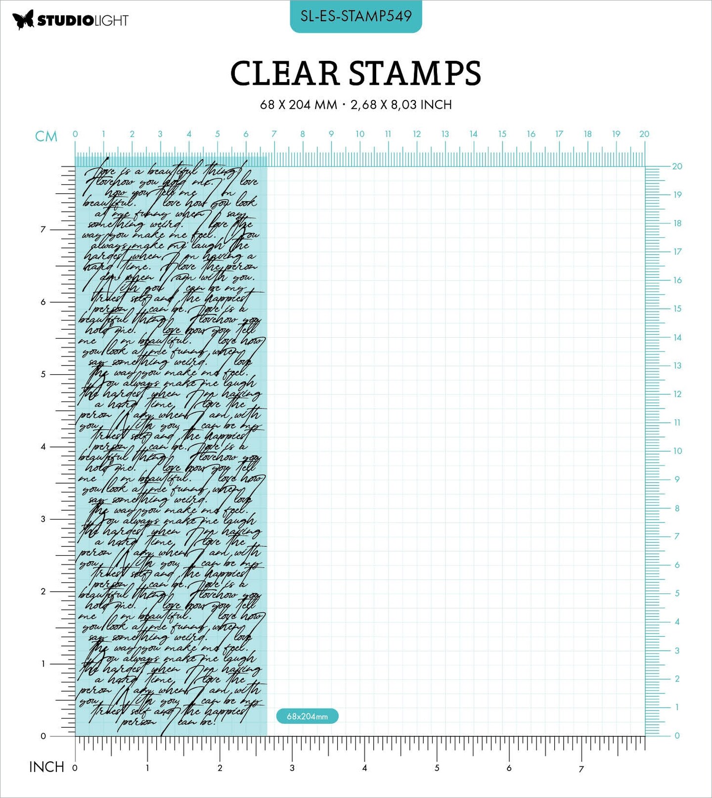 Studio Light Essentials Clear Stamp-Nr. 549, Script Background