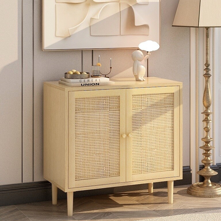 Chic Rattan Storage Cabinet - 50.0 | Stylish Organization