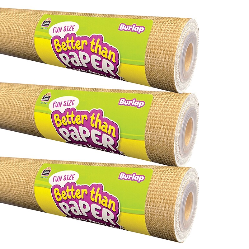 Fun Size Better Than Paper® Bulletin Board Roll, 18" x 12', Burlap, Pack of 3 Michaels