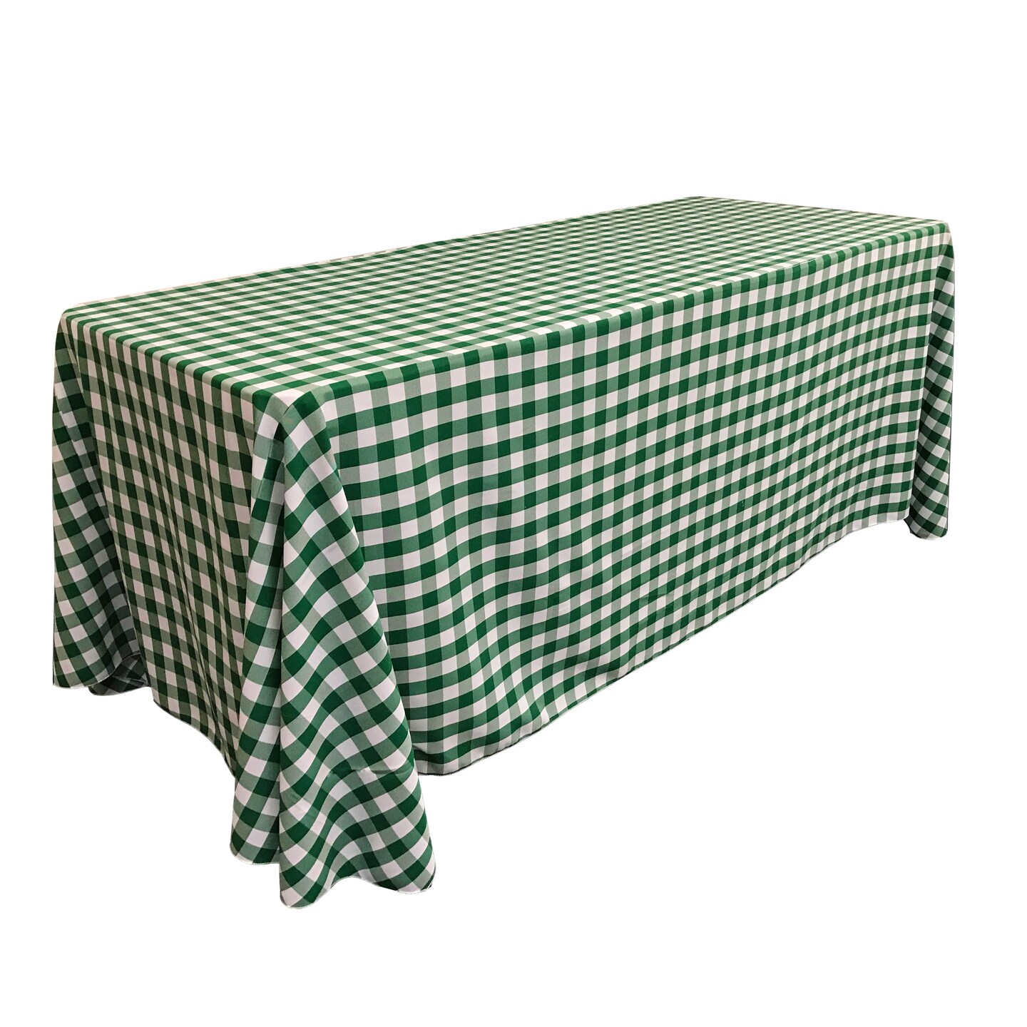 Polyester Gingham Checkered 90 By 156-inch Rectangular Tablecloth