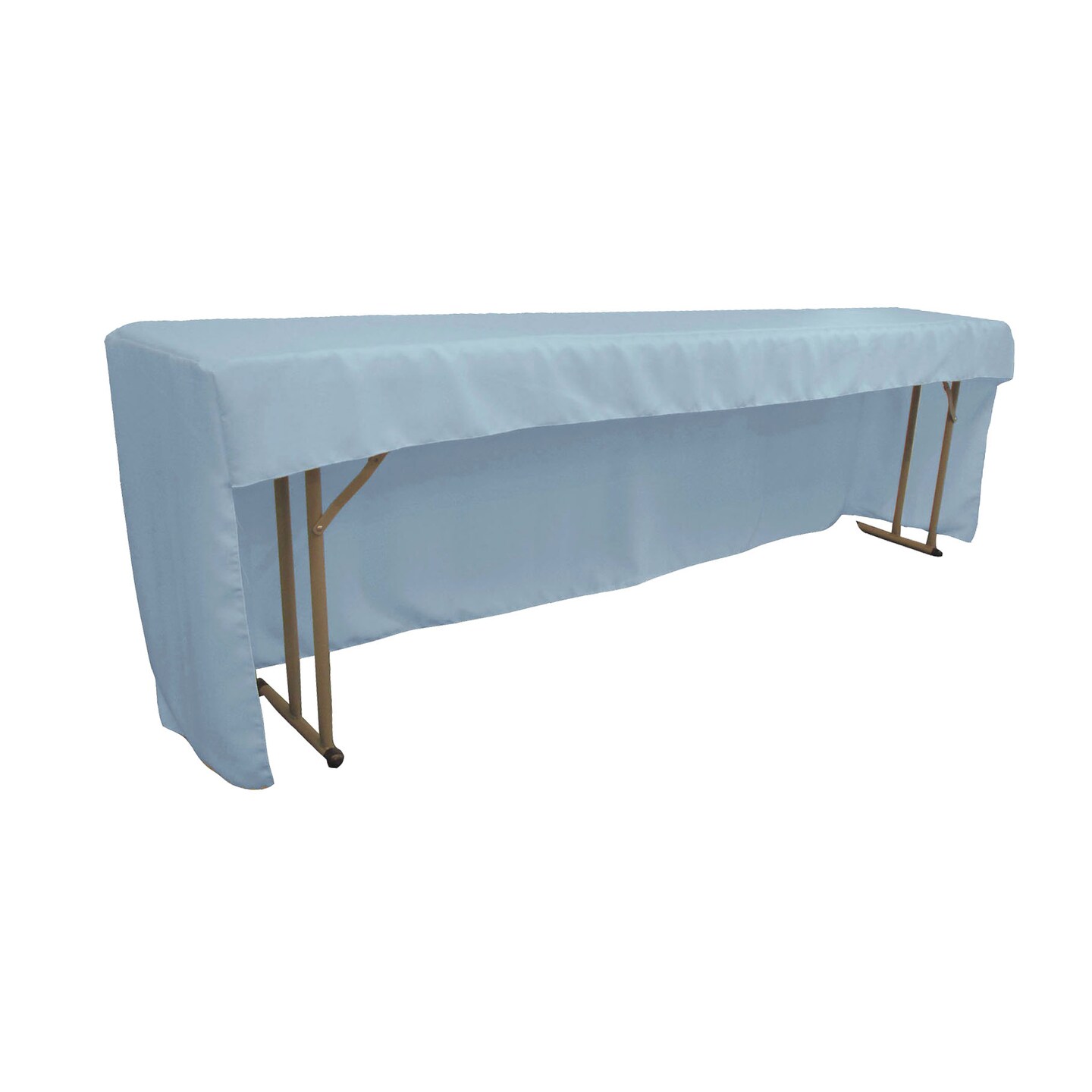 Fitted Rectangular Tablecloth 96" x 18" Polyester Poplin Open Back