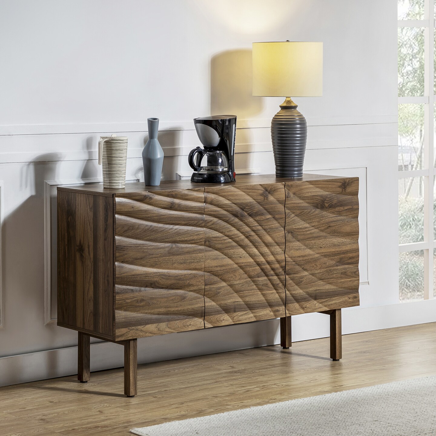 Rustic Oak Sideboard - 106.5 | Versatile Storage &#x26; Natural Beauty