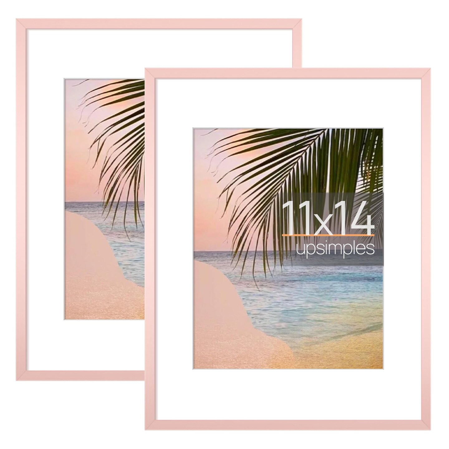 upsimples 11x14 Aluminum Picture Frame with mat for 8x10, Gallery Wall