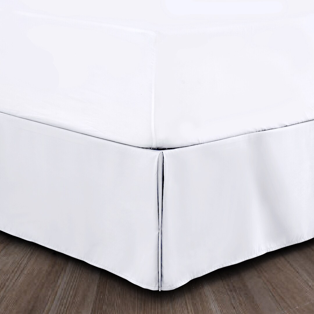 Bed Skirt Long Staple Fiber - Durable And Quadruple Pleated (Multiple Colors)