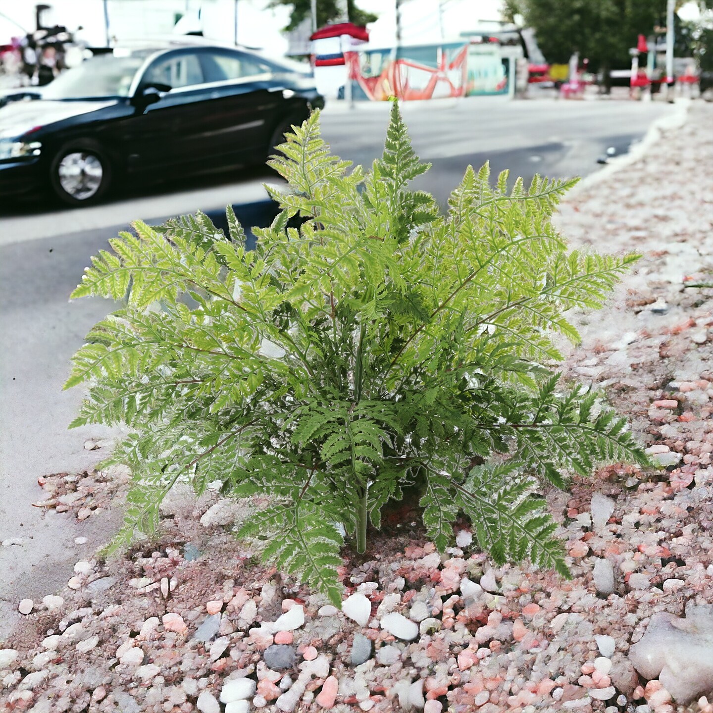 6-Pack: Leather Fern Bush with 7 Sprays, 28" Wide, Floral Home by Artificial Flowers
